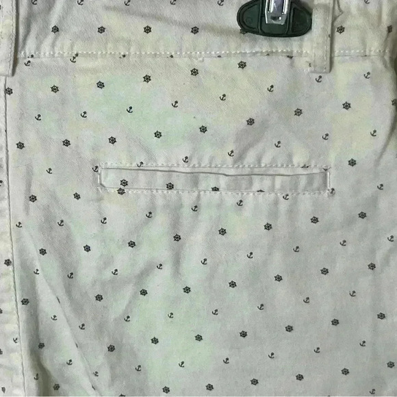 Public Record Nautical Shorts Men 34 White Chino Regular Fit Preppy - Picture 6 of 6